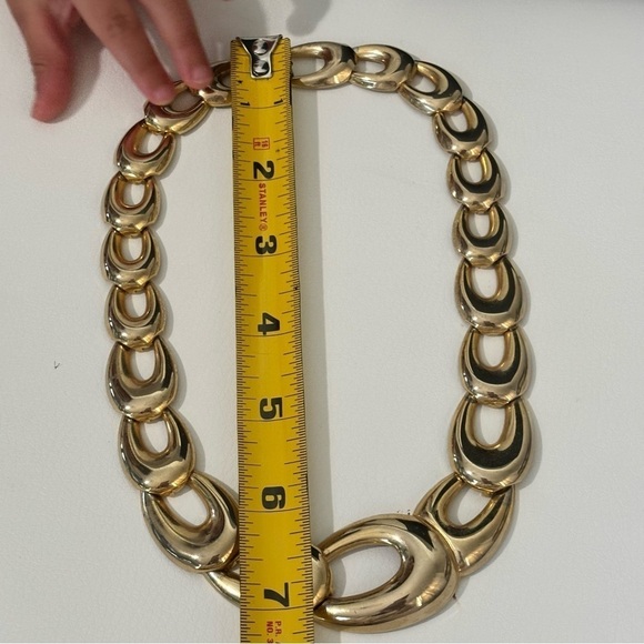 Goltone retro choker style necklace - Picture 5 of 8